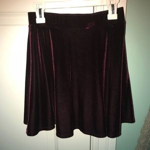 Velvet skater skirt